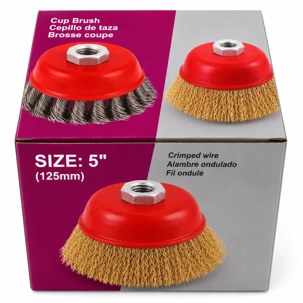5" (125 mm) Crimped Wire Cup Brush W3510S
