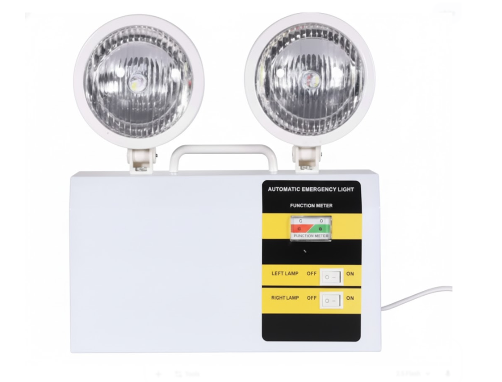 Emergency Twin-Head LED Lamp (Model: TLE-217) – Automatic Power Outage & Fire Emergency Light (Up to 32 Hours Runtime)