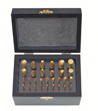 [20473492] INGERSOLL RAND Carbide Bur Set: 1/2" to 1/16" Head Dia – M30TiN